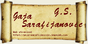 Gaja Sarafijanović vizit kartica